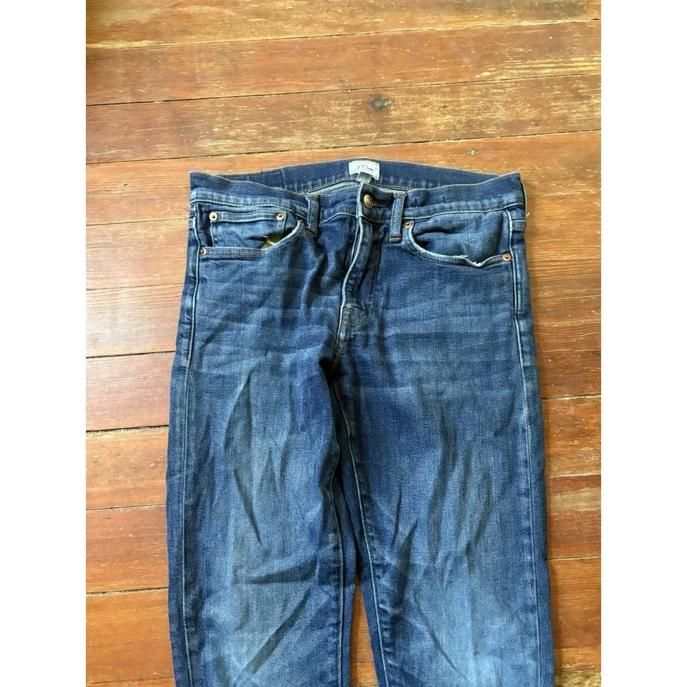 J.Crew 250 Skinny Jeans Mens 31x34 Blue Stretch Kurabo Japanese Denim